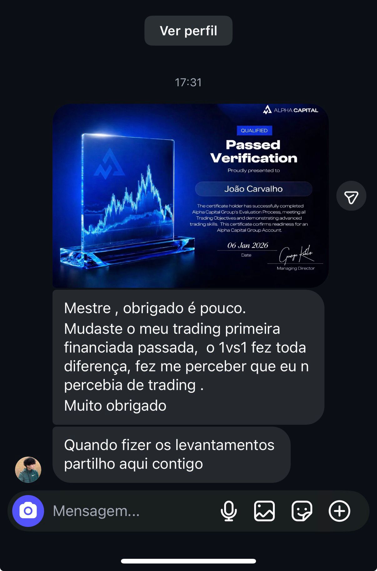 Passed Verification Alpha Capital Verification